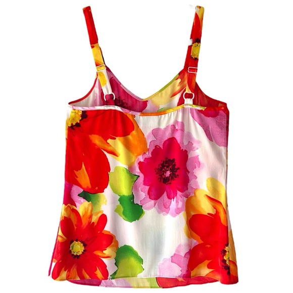 CHICO’S | NWOT MULTICOLOR FLORAL SILK CAMI TOP | SIZE: 0 - Picture 5 of 8